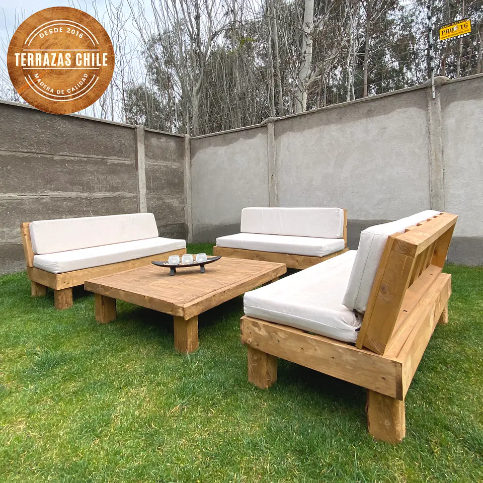 Juego de Tapiz Beige Terraza Rustica 3