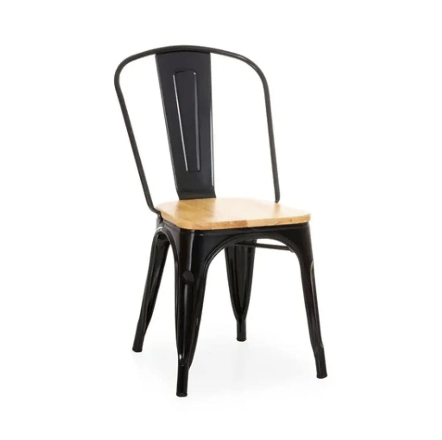 Silla tolix asiento madera 1