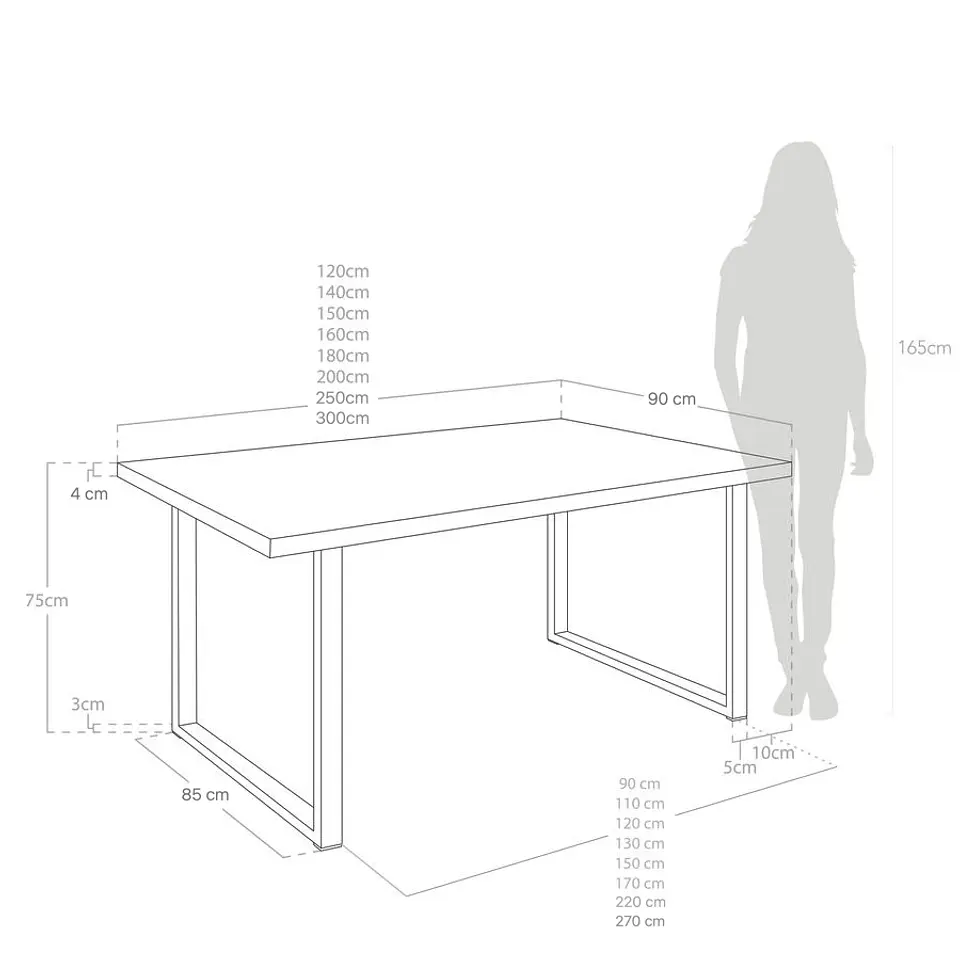 Comedor 2 Bancas - Varias Medidas 5