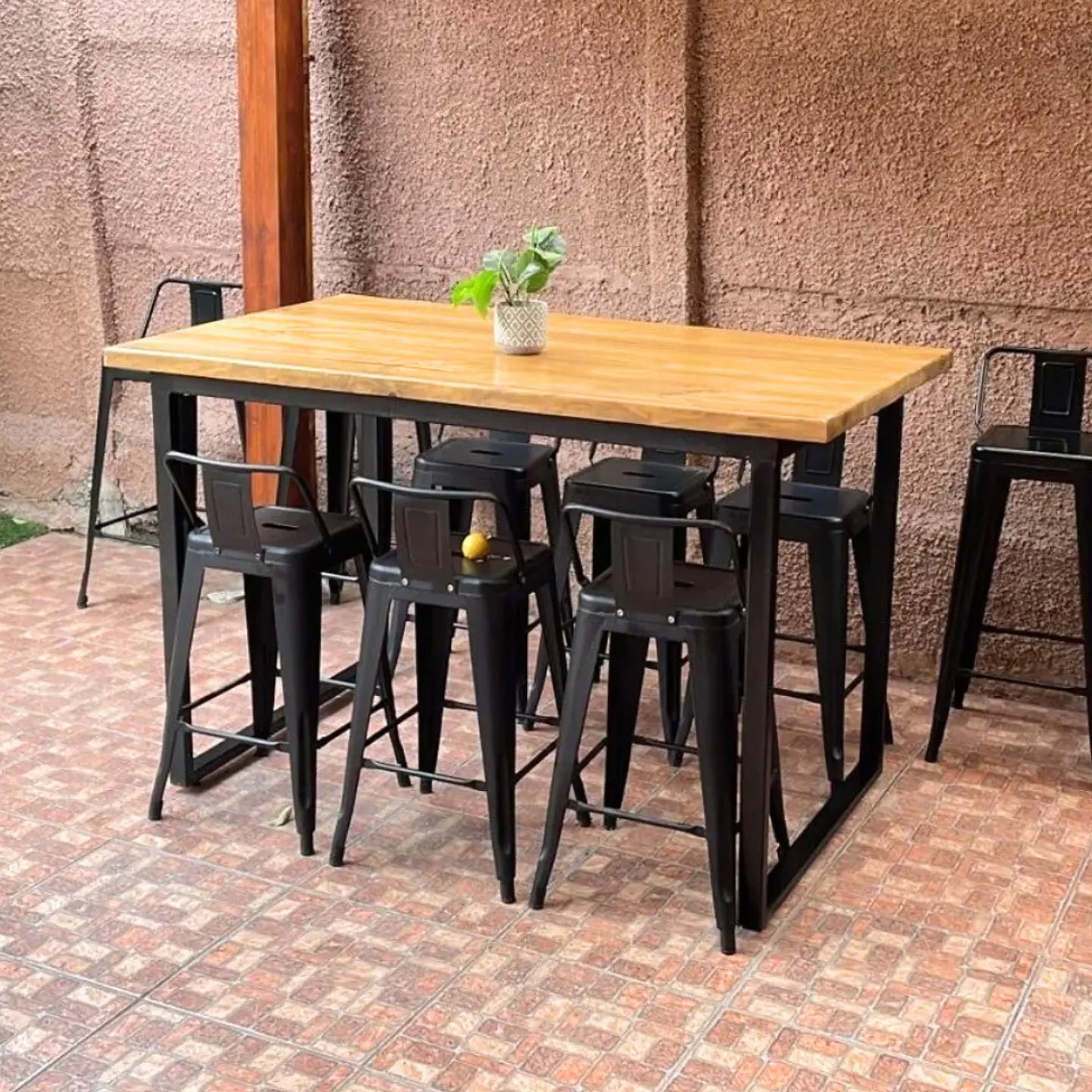 Comedor Bar industrial Tolix - Negro 1