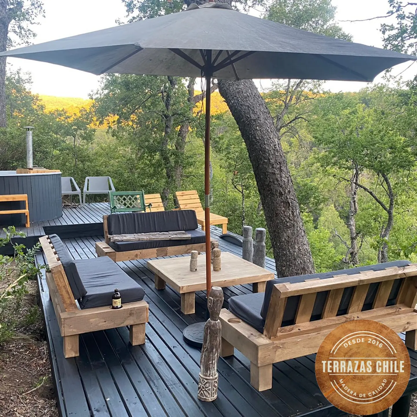 Living Terraza Posavasos Negro 3