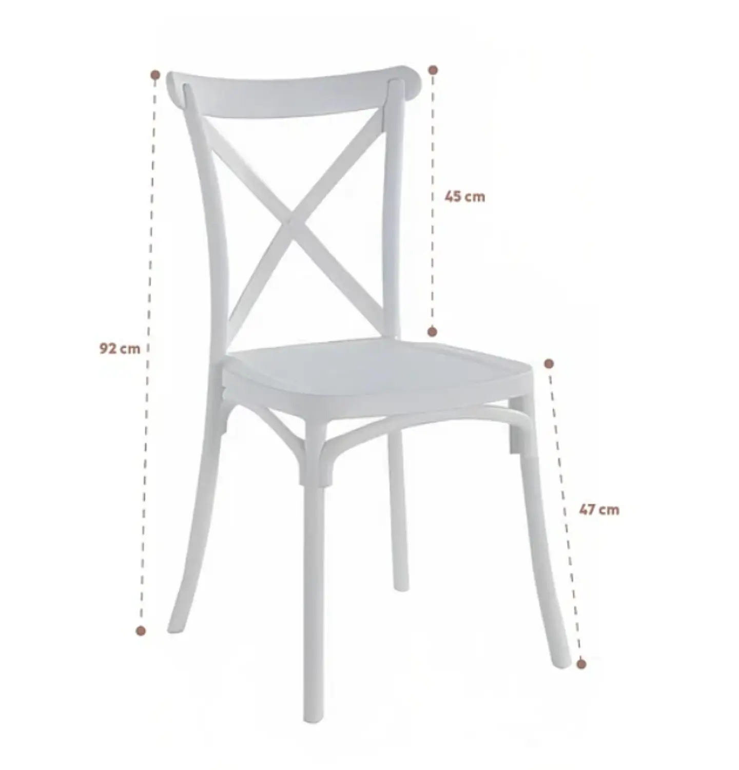 Silla Crossback Polipropileno - Varios colores 6
