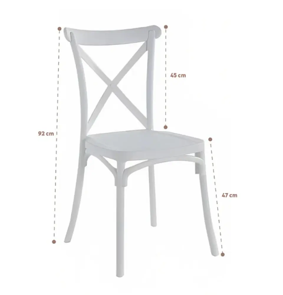 Silla Crossback Polipropileno - Varios colores 6