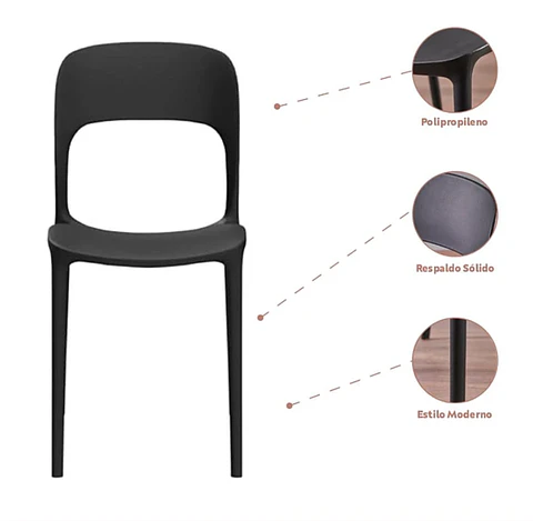 Silla Kentucky - Negra
