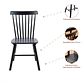 Silla Windsor Madera - Negra - Miniatura 5