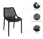 Silla de Terraza Berlín - Negra - Miniatura 5