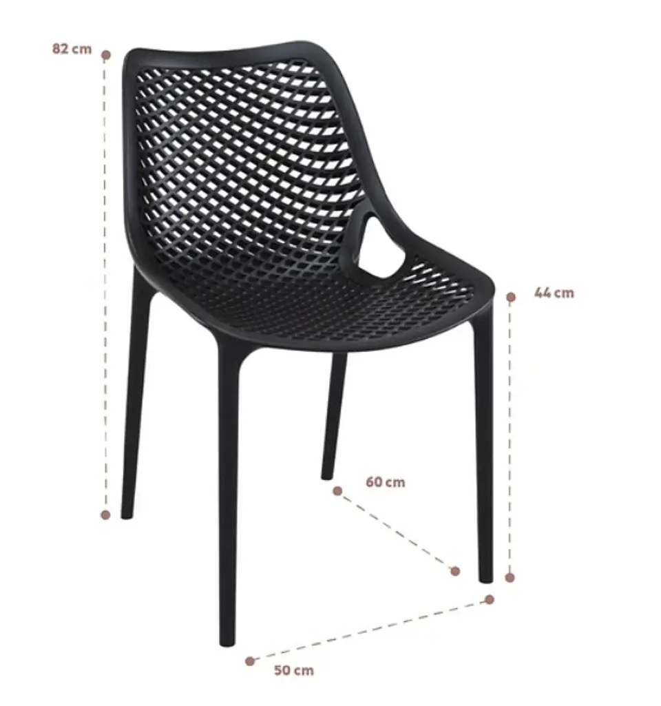 Silla de Terraza Berlín - Negra 6