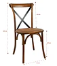 Silla Crossback Madera Rattan - Café Vintage - Miniatura 6