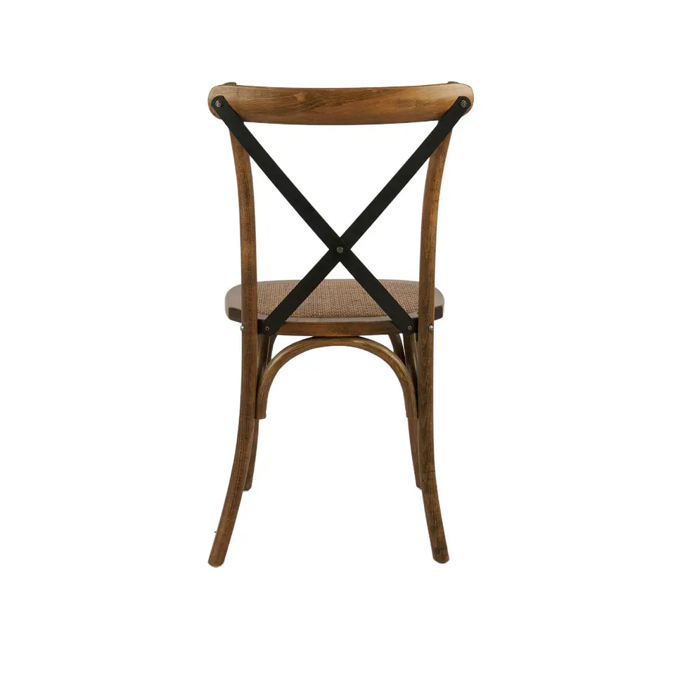 Silla Crossback Madera Rattan - Café Vintage 3