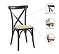 Silla Crossback Madera y Rattan - Negra - Miniatura 5