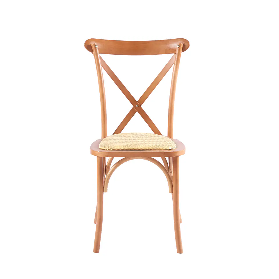 Silla Crossback Madera y Rattan - Natural 3