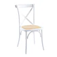 Silla Crossback Madera y Rattan - Blanca - Miniatura 1