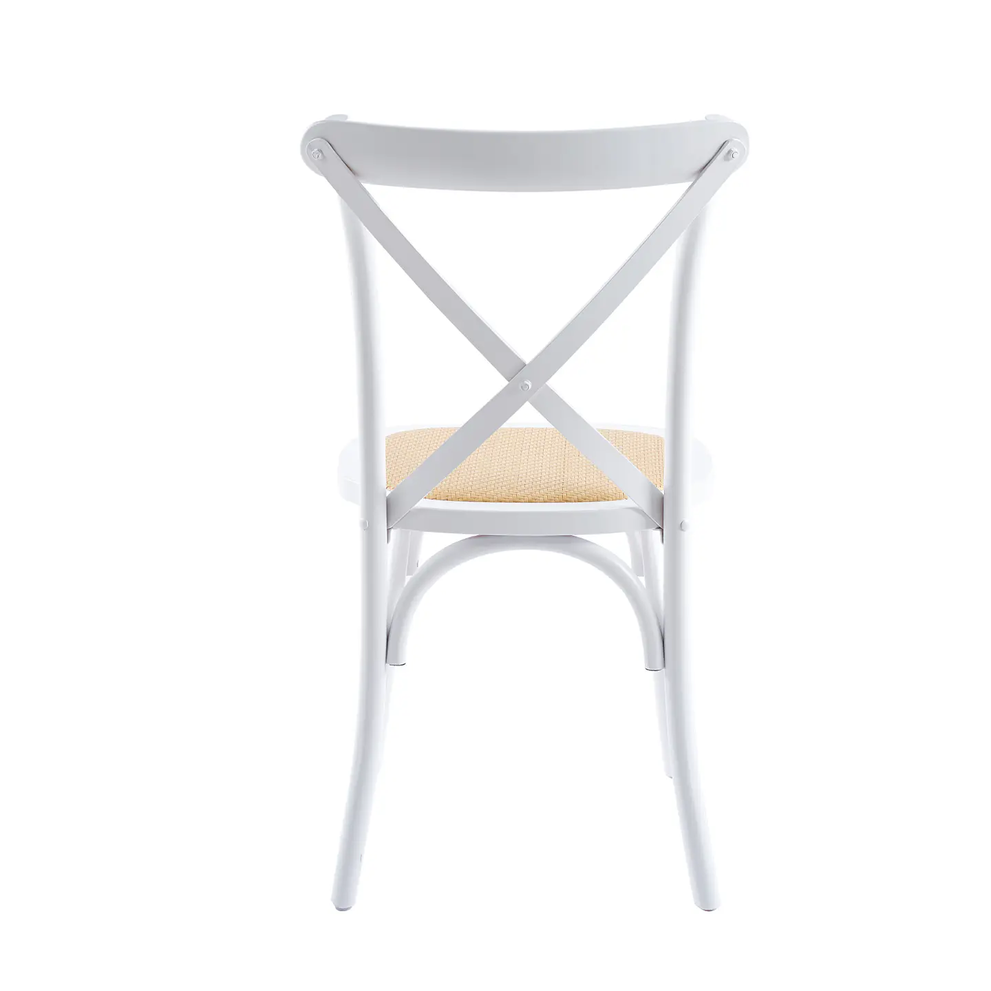 Silla Crossback Madera y Rattan - Blanca 4