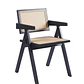 Silla Chandigarh Rattan - Negra - Miniatura 1