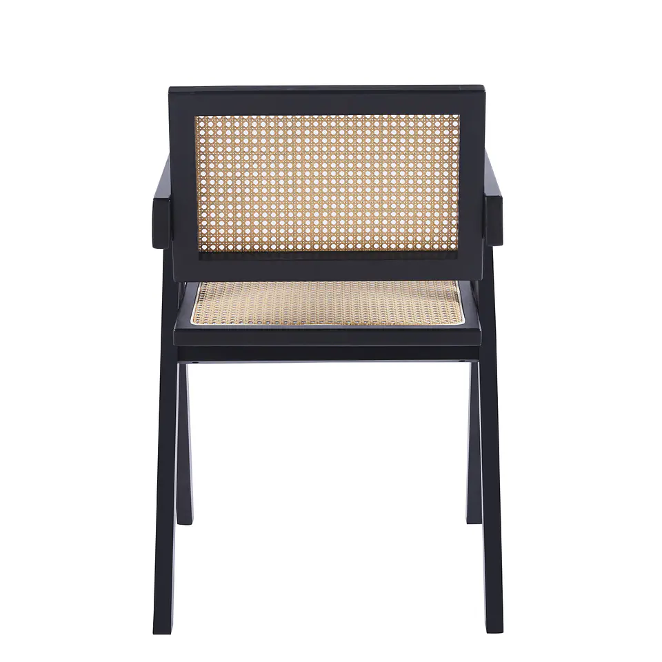 Silla Chandigarh Rattan - Negra 2