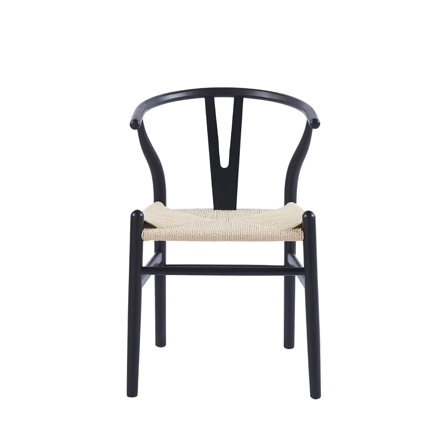 Silla Wishbone Madera e Hilo de cuerda - Negra 2