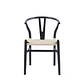 Silla Wishbone Madera e Hilo de cuerda - Negra - Miniatura 2