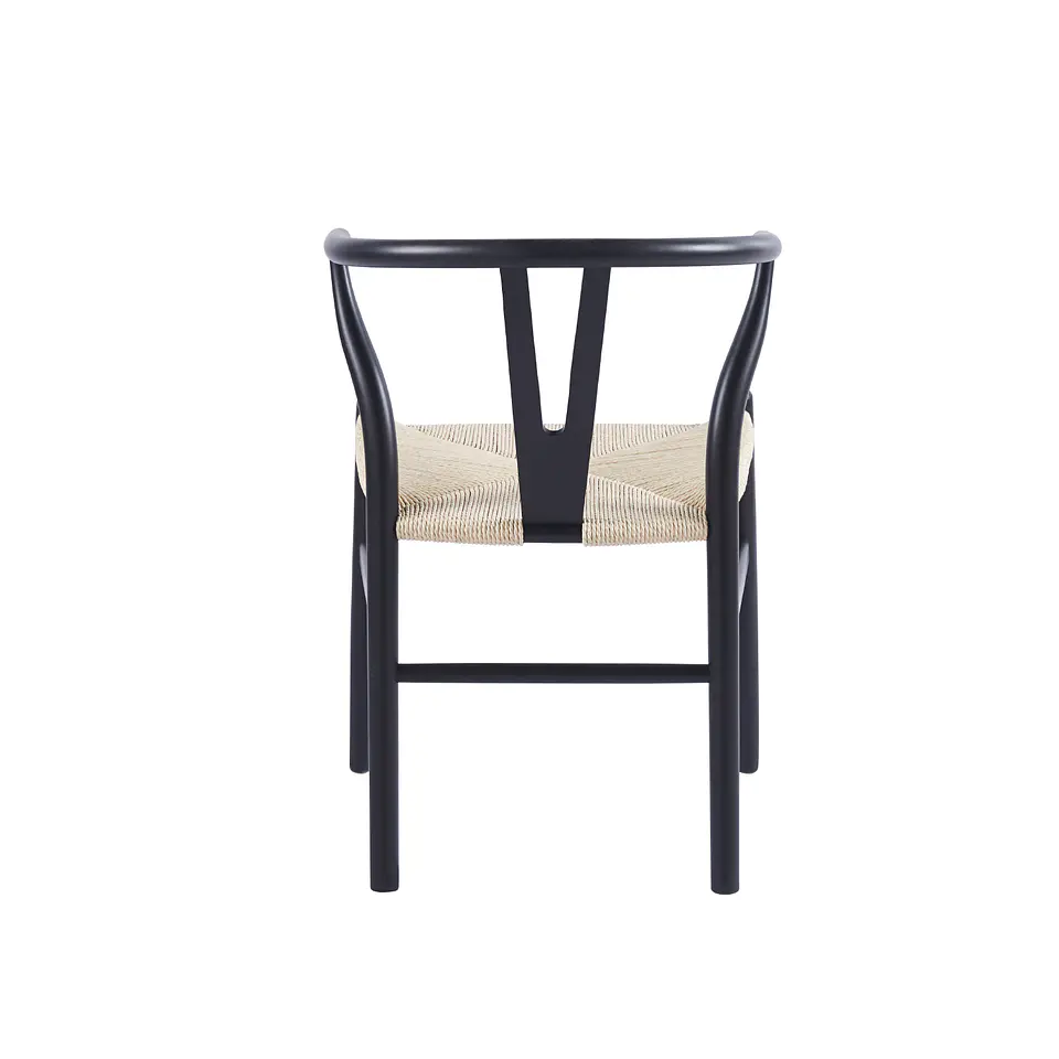 Silla Wishbone Madera e Hilo de cuerda - Negra 3