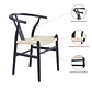 Silla Wishbone Madera e Hilo de cuerda - Negra - Miniatura 5