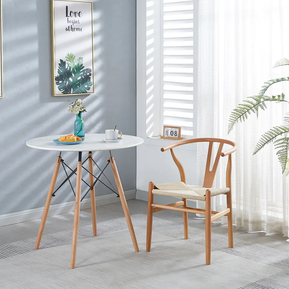 Silla Wishbone Madera e Hilo de cuerda - Natural 6