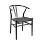 Silla Wishbone Rattan - Negra con hilo negro - Miniatura 1