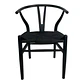 Silla Wishbone Rattan - Negra con hilo negro - Miniatura 3