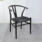Silla Wishbone Rattan - Negra con hilo negro - Miniatura 4