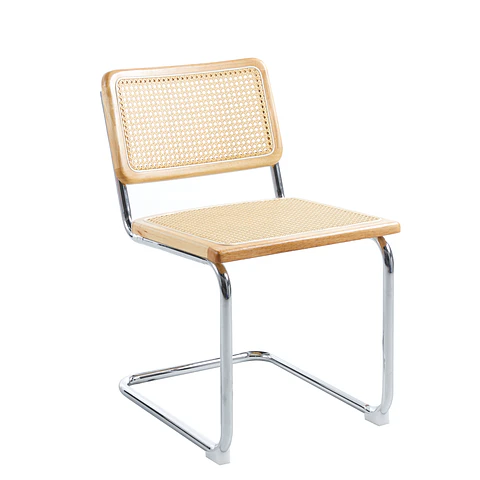 Silla Breuer Madera y Rattan - Natural