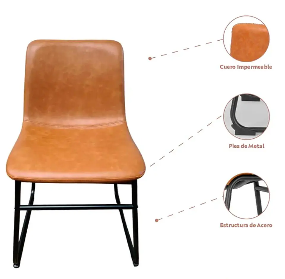 Silla Burgos de Cuero Crazy Horse 5
