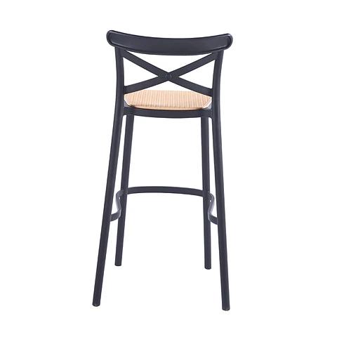 Taburete Crossback 77 cm - Negro
