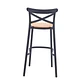Taburete Crossback 77 cm - Negro - Miniatura 2