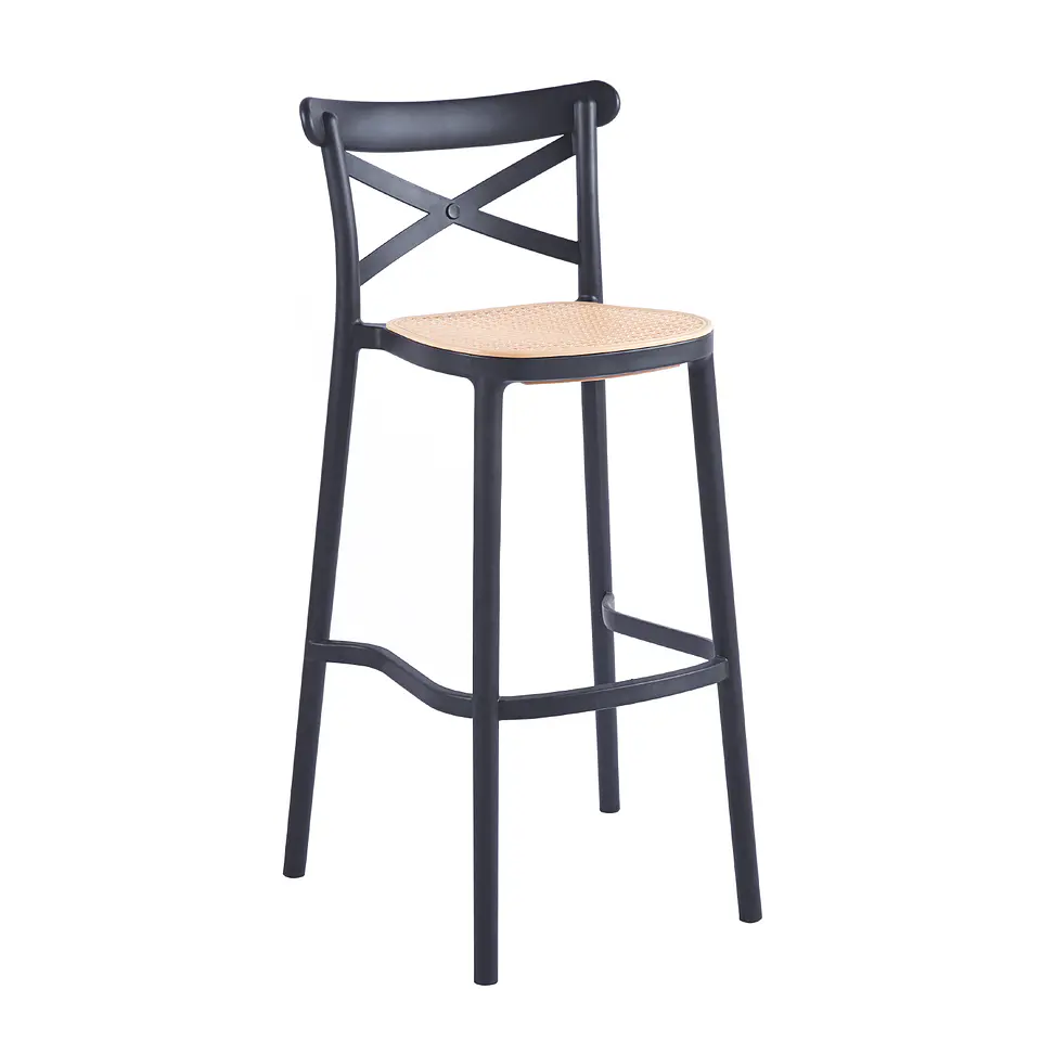 Taburete Crossback 77 cm - Negro 1