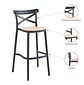 Taburete Crossback 77 cm - Negro - Miniatura 6