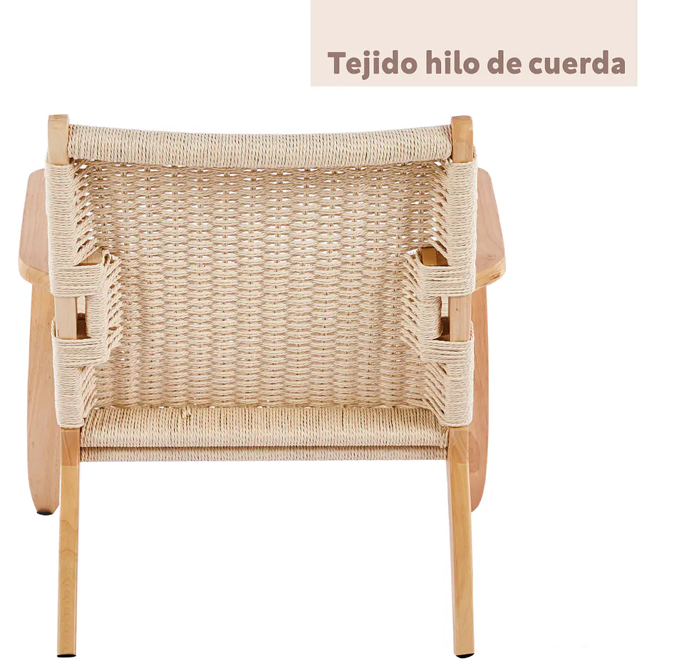 Butaca Danesa Wegner - Madera e Hilo de Cuerda 3