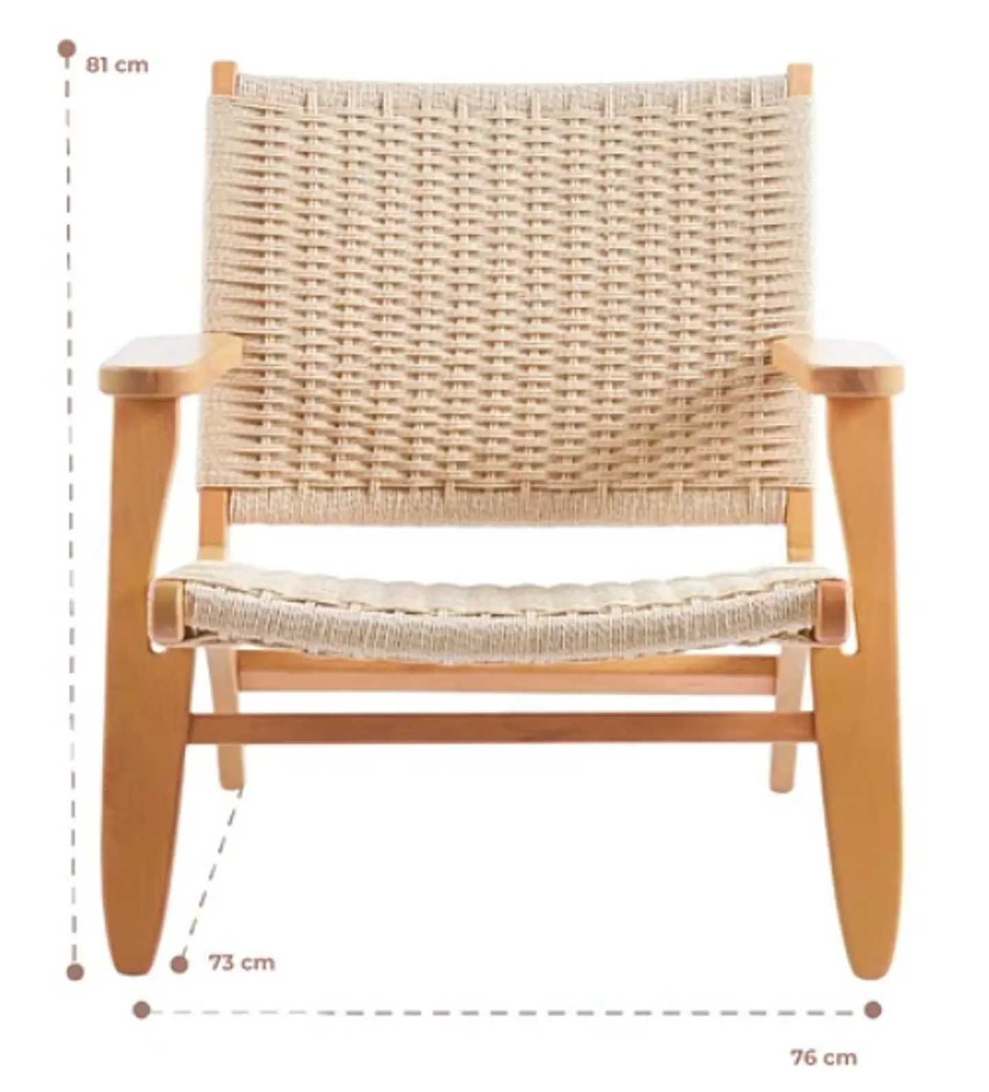 Butaca Danesa Wegner - Madera e Hilo de Cuerda 6