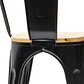 Silla Tolix Asiento de Madera Clara - Negra - Miniatura 3