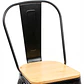 Silla Tolix Asiento de Madera Clara - Negra - Miniatura 2