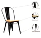 Silla Tolix Asiento de Madera Clara - Negra - Miniatura 6