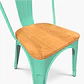 Silla Tolix Asiento de Madera Clara - Menta - Miniatura 3