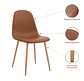 Silla Spoon Ecocuero - Café  - Miniatura 4