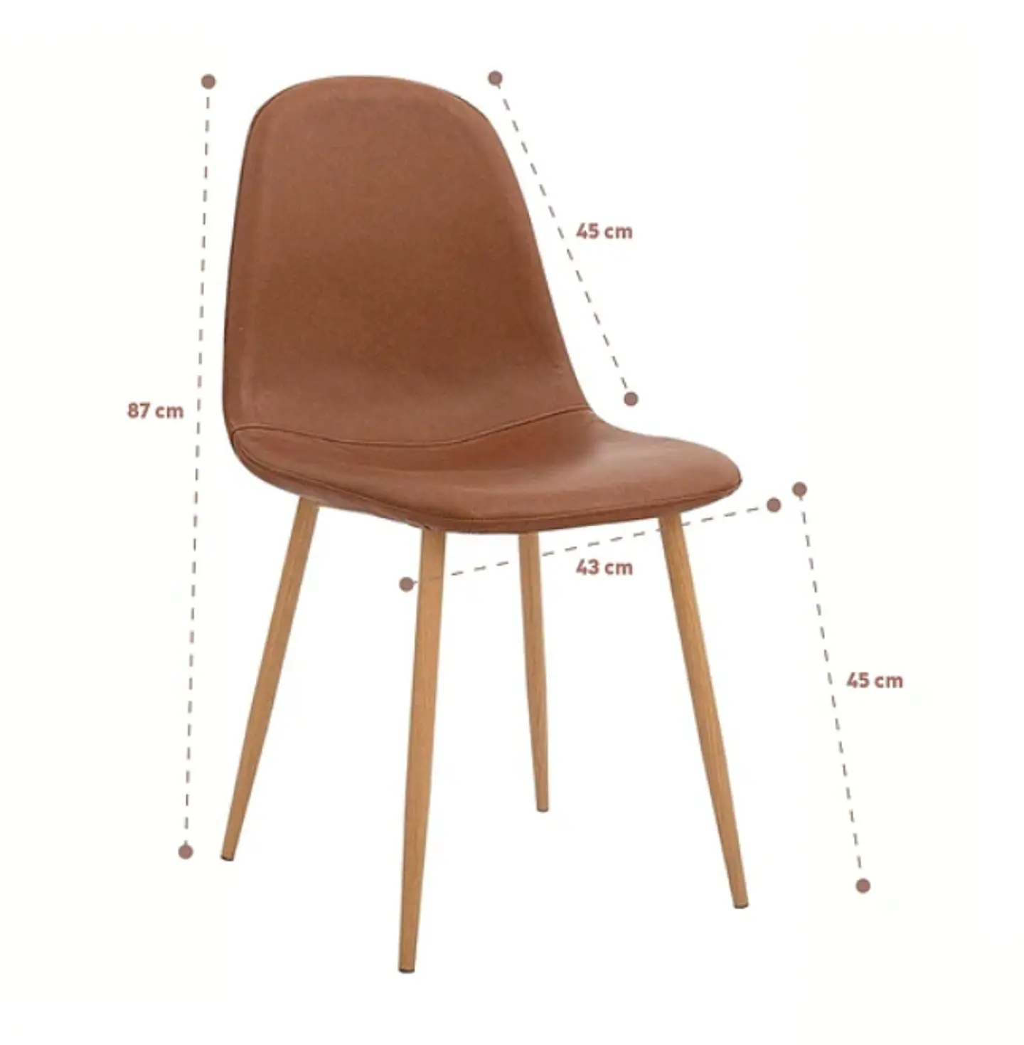 Silla Spoon Ecocuero - Café  5