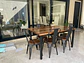 Comedor Larraín 6 Personas Tolix Madera - Negro - Miniatura 2