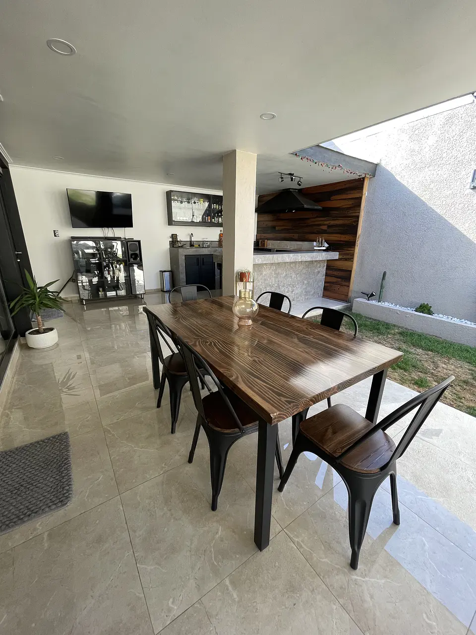 Comedor Larraín 6 Personas Tolix Madera - Negro 3