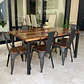 Comedor Larraín 6 Personas Tolix Madera - Negro - Miniatura 1