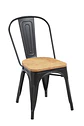 Comedor Larraín 6 Personas Tolix Madera - Negro - Miniatura 7