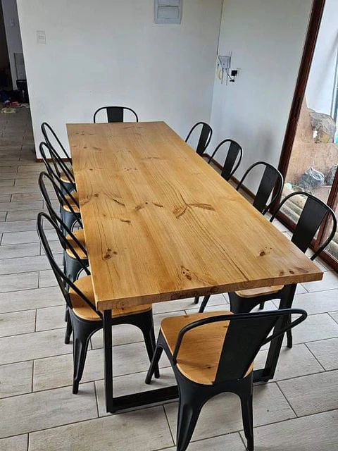 Comedor Andes 10 Personas - Tolix Madera - Negro