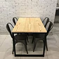 Comedor Andes 4 personas - Tolix - Negro - Miniatura 2