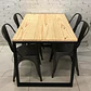 Comedor Andes 4 personas - Tolix - Negro - Miniatura 1