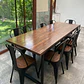 Comedor Andes 10 Personas - Tolix Madera - Negro - Miniatura 4