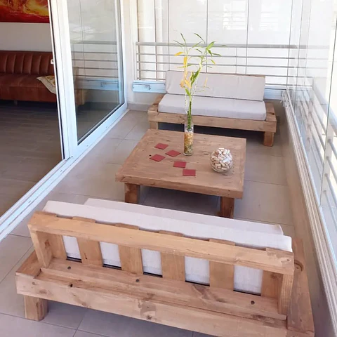 Living Terraza 2 sofás Posavasos - Varios Colores